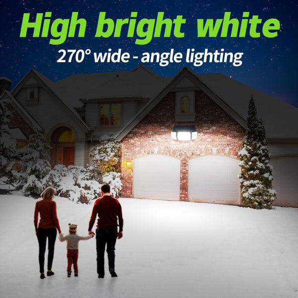 intelamp Solar Security Light Outdoor Motion Sensor 6000mAh Battery 270° 3 Modes Wall Lights Solar Flood Lights with Sensor Lights Garden for Gifts Front Door Garden Fence