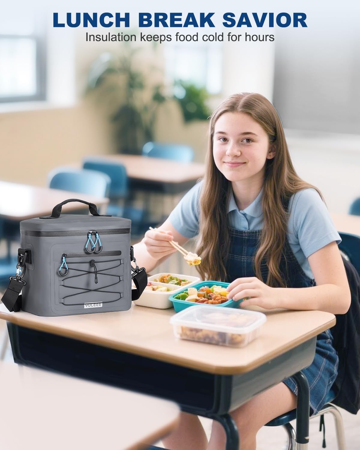 YULEEE 7/15/20L Insulated Cooler Bag - Large Multi-Functional Picnic Lunch Bag for Men & Women,Waterproof Leakproof Perfect for Beach, Family,Travel, Camping, Work,BBQ,and Outdoor Activities