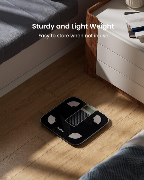 RENPHO Scales for Body Weight, Digital Bathroom Scales with High Precision Sensors, Bluetooth Weighing Scales Body Composition Monitors with App, Elis 1