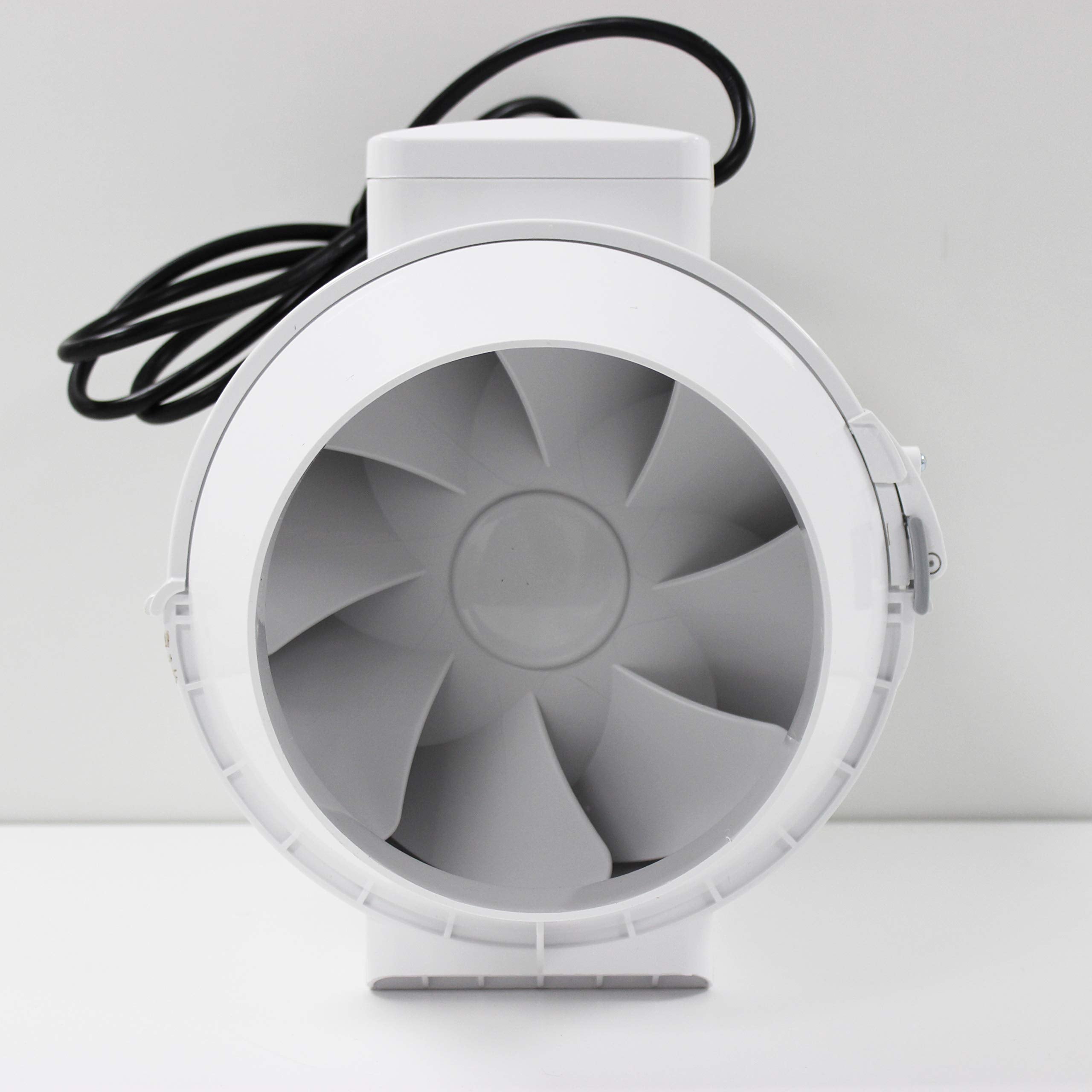 6 inch 150 mm Inline Fan Bathroom Powerful Intake for Grow Room Circulation Extractor Fan with UK plug