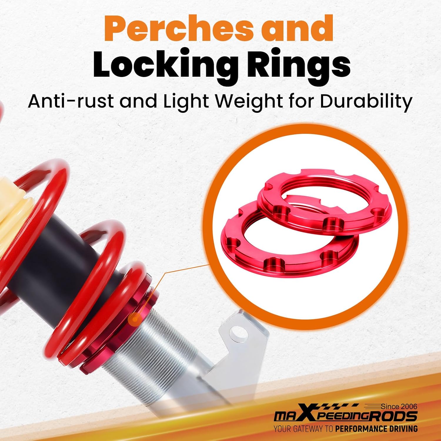 maXpeedingrods Coilovers Suspension Kit for Audi A3 MK2 8P & TT 8J 2003-2012 1.8 2.0 TFSI TD lowering Spring Suspension for VW Golf MK5 VI Audi A3 8P 2003-2013