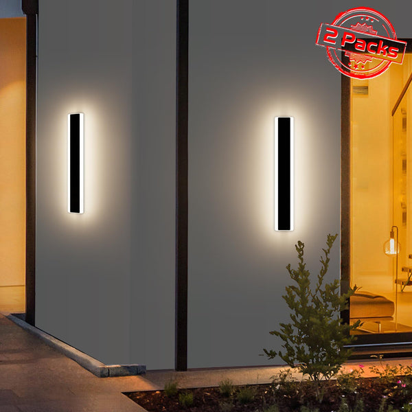 Mikeru 6500k Cool White Outdoor Wall Light, 150cm Modern Porch Wall Light, LED Vertical Long Acrylic Garden Fixture, IP65 Waterproof for Balcony, Living Room, Garage, Patio