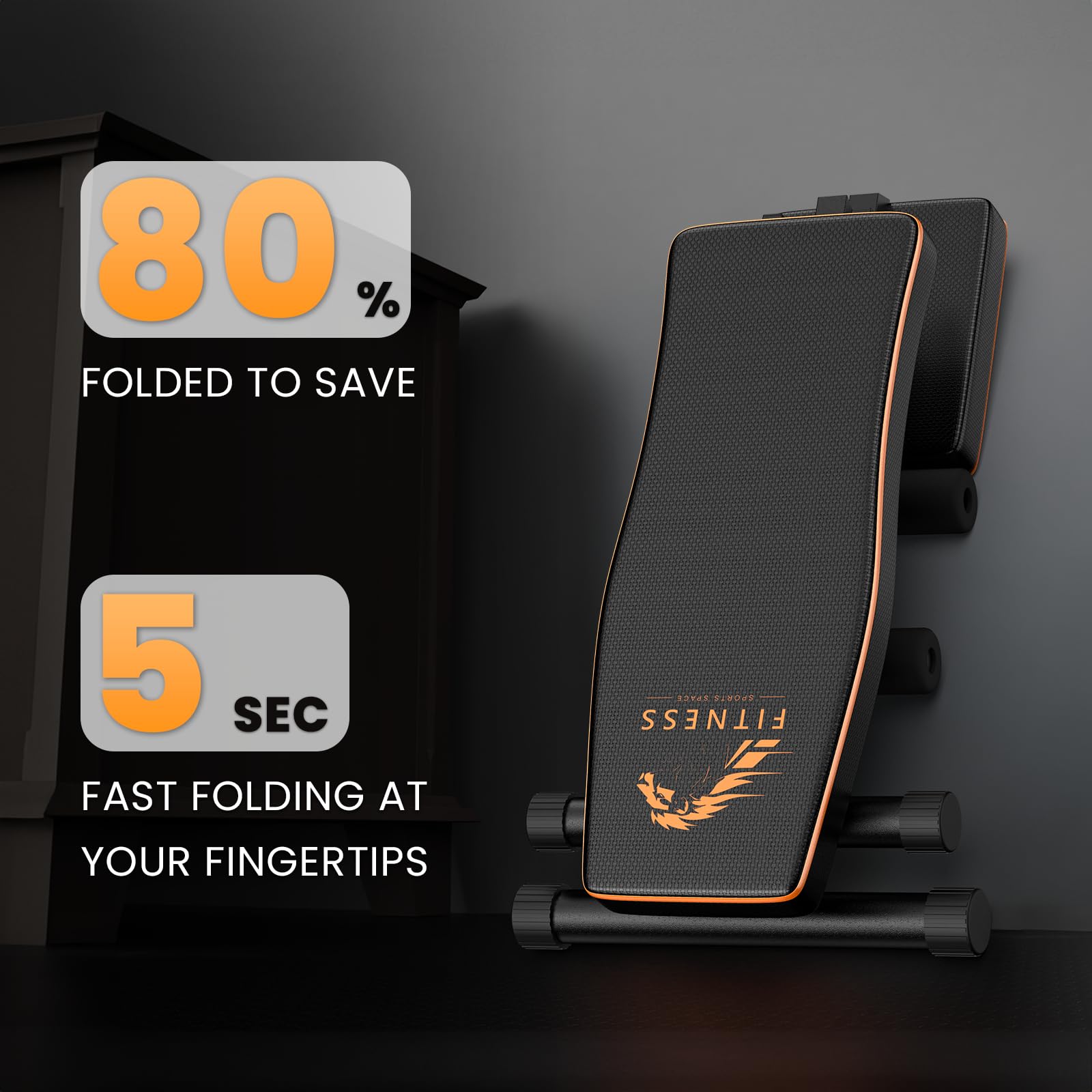 Dskeuzeew Weight Bench, 660 LB Stable Workout Bench, 8 Backrest Adjustments, Adjustable Strength Training Bench for Full Body Workout with Fast Folding