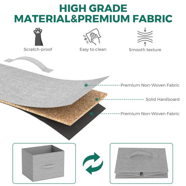 IMURZ Chest of Drawers,Fabric Storage Drawers wtih 5 Units Large Storage Space,Sturdy Steel Frame Chest of Drawers Bedroom for Living Room, Nursery