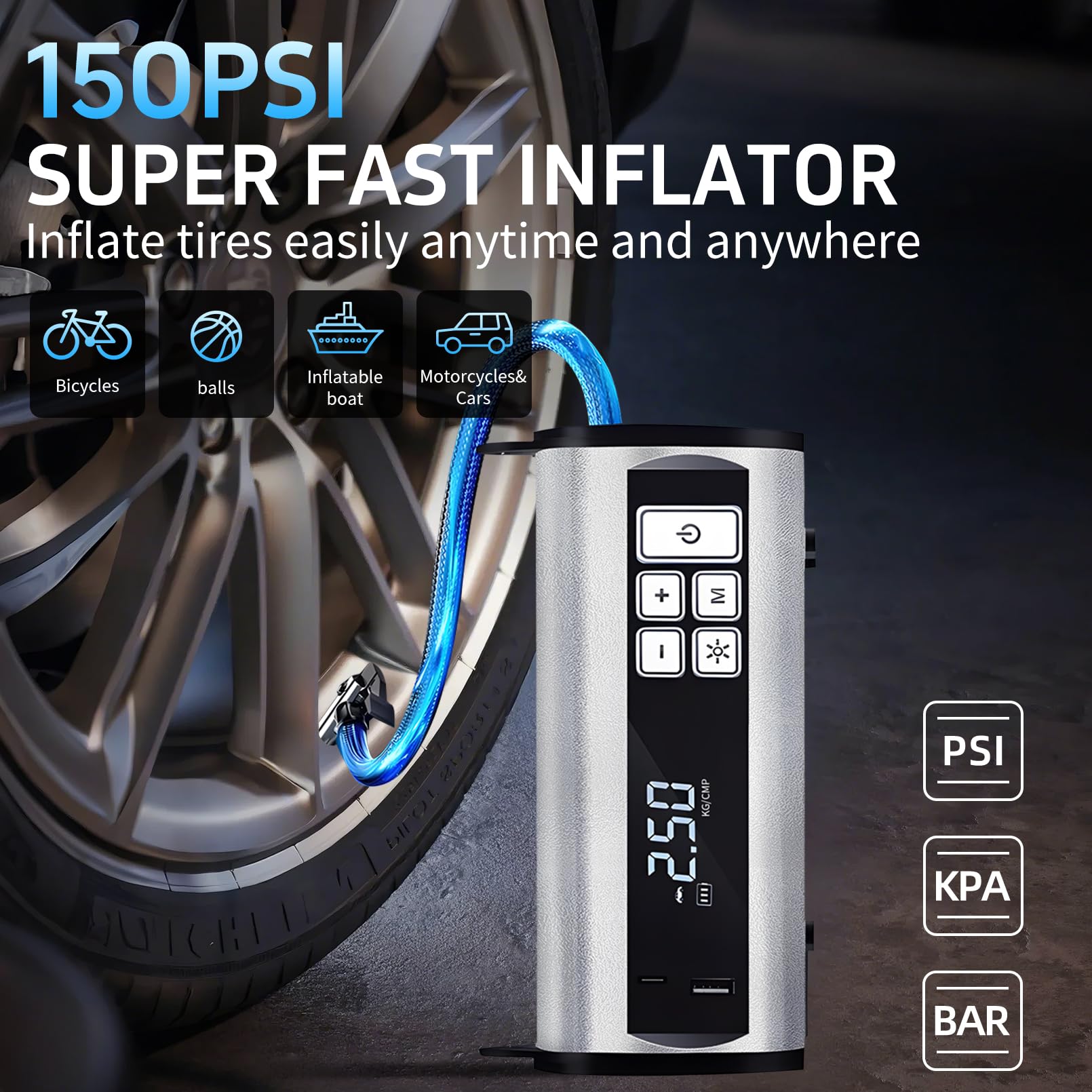 Car Jump Starter,1500A Peak Portable Car Battery Booster Jump Starter,Power Pack for 12V Vehicles,(up to 6.0L Gasoline or 4.0L Diesel) with LED Flashlight