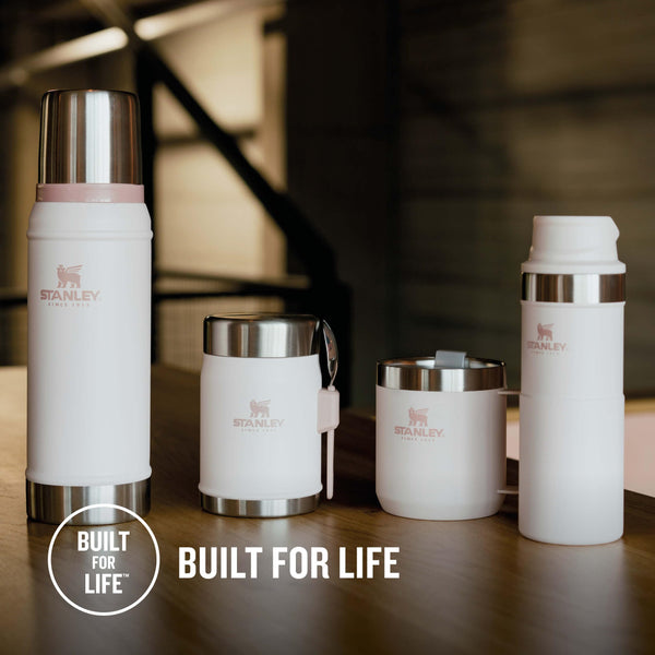 Stanley Classic Legendary Food Jar 0.4L With Spork - Keeps Cold For 7 Hours - BPA-Free Stainless Steel Soup Flask - Leakproof - Dishwasher Safe - Rose Quartz