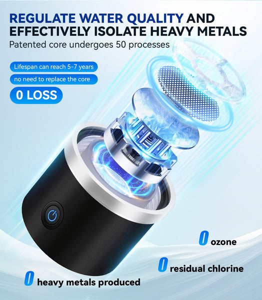 Upgrade 3-in-1 Hydrogen Water Bottle Generator - Industry TOP - 24-Hour Hydrogen Lock | 0 Chlorine & 0 Ozone | 100% Leak-Proof Seal, Hydrogen Water Bottle Generator
