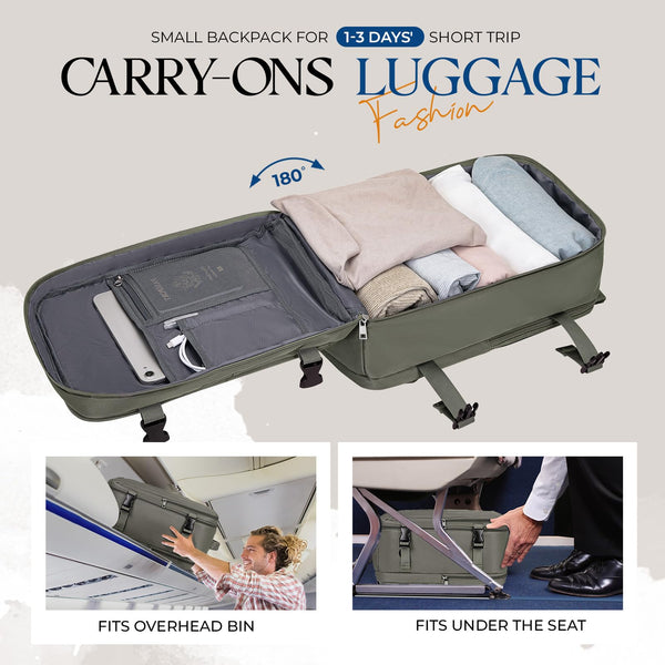 for Ryanair Cabin Bags 40x20x25 Underseat Bag,Small Travel Backpack Cabin Size Carry-ons for Women Men,Hand Luggage for Overnight,Casual Daypack with Laptop Compartment,Anti Theft Pocket