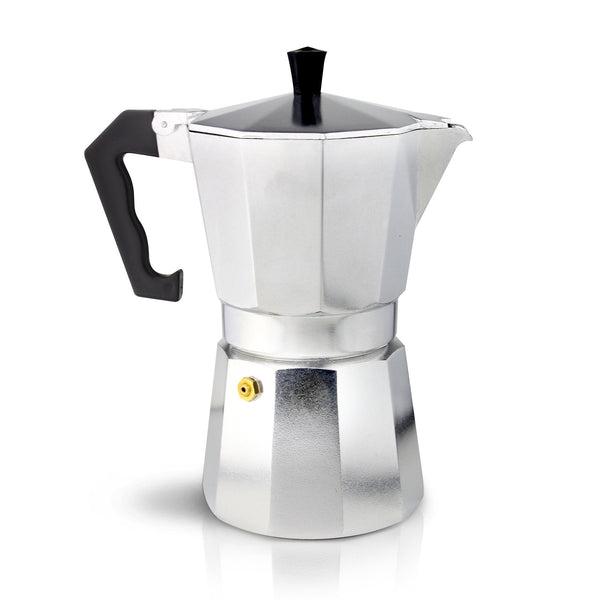 Grunwerg ECM-09 Italian Style Aluminium Espresso Coffee Maker, 9 Cup (360ml)