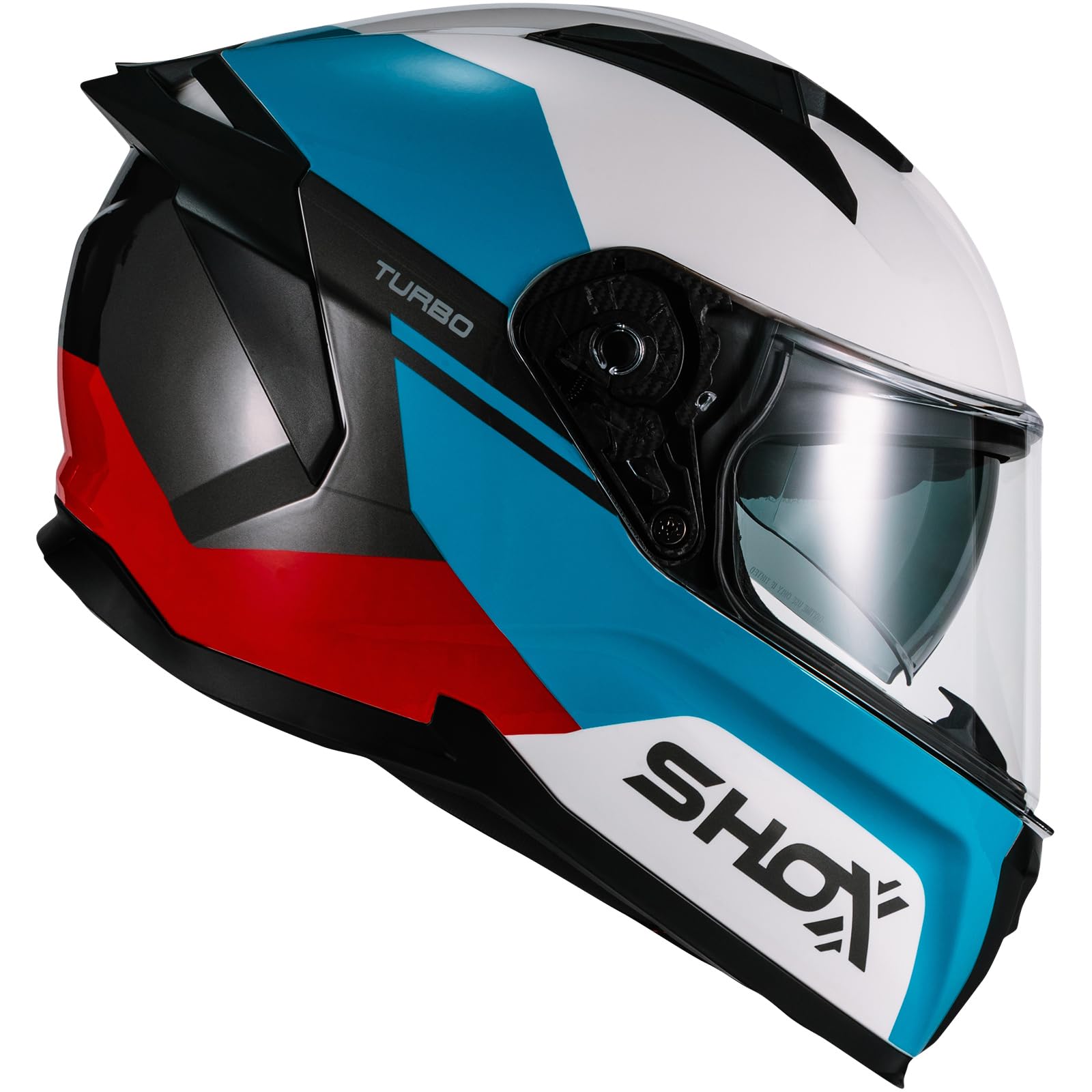 Shox Rapid Turbo Motorcycle Helmet ECE 22.06 Approved Unisex Full Face Street Motorbike Protective Crash Lid for Sport Touring and Road Bike Riding