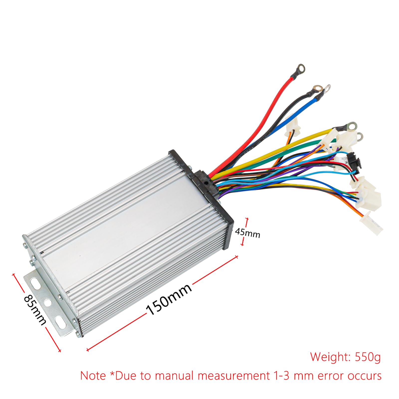 Kunray 48V 2000W Electric Go Kart Motor 4300RPM Electric Motor Kit High Speed Brushless DC Motor with 3 Speed Twist Throttle, Electric Dirt Bike Motor, for Scooter Motorcycle DIY Part (No Bracket)