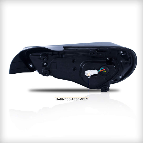 VLAND LED Tail Lights Compatible with Toyota 86 GT86 2012-2020/Subaru BRZ 2013-2020/Scion FR-S 2013-2020, Full LED Rear Light with Sequential Indicator, Red White Lens