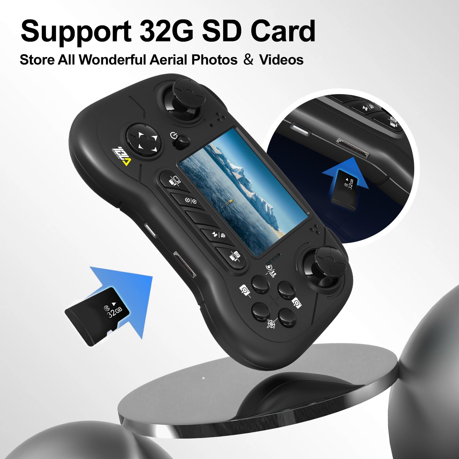 Toladrone TD31LCD Drone with LCD Screen, Digital Image Transmission, Drone with Camera Brushless Motor Drones for Beginners, Foldable RC Quadcopter for Adults