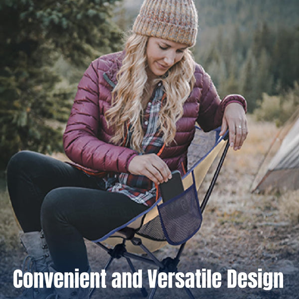 TREKOLOGY YIZI GO Camping Chair – Compact, Foldable, Lightweight 0.9 kg, 136 kg Capacity, Durable Aluminum, Quick Setup, Superior Support, Ideal for Backpacking, Beach, and Outdoor Adventures (Blue)