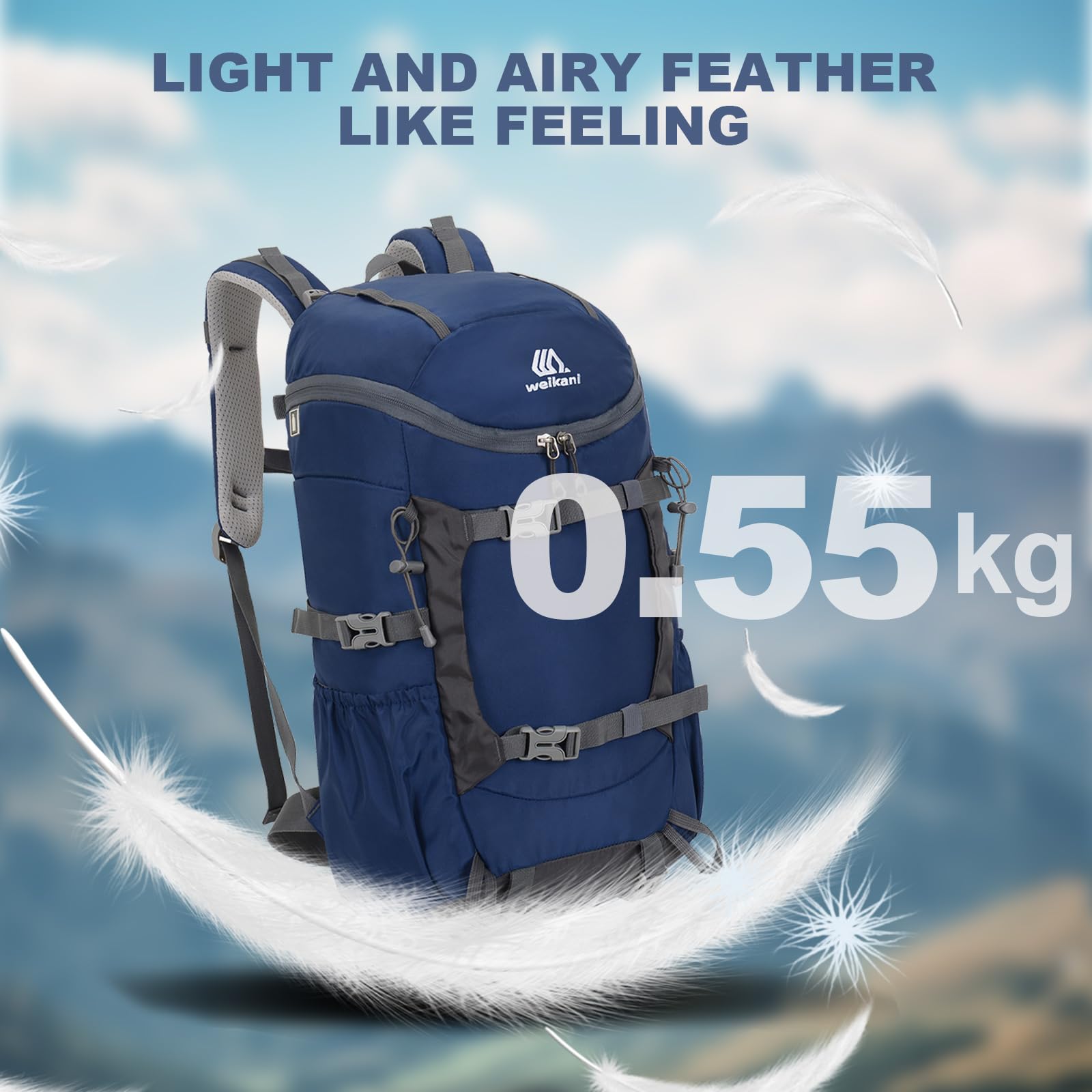 jianyana Hiking Backpack Waterproof 30L Foldable Rucksack Lightweight Camping Bag skiing climb mountains Camping Trekking Hiking Walking Cycling Climbing Outdoor Sports for Women Men