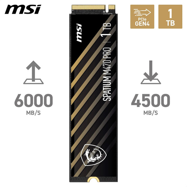 MSI SPATIUM S270 SSD 480GB - SATA 3 2.5" Solid State Drive, 500MB/s Read & 450MB/s Write, 3D NAND, Built-In Data Security, MSI Center - 5 Year Warranty (250 TBW)