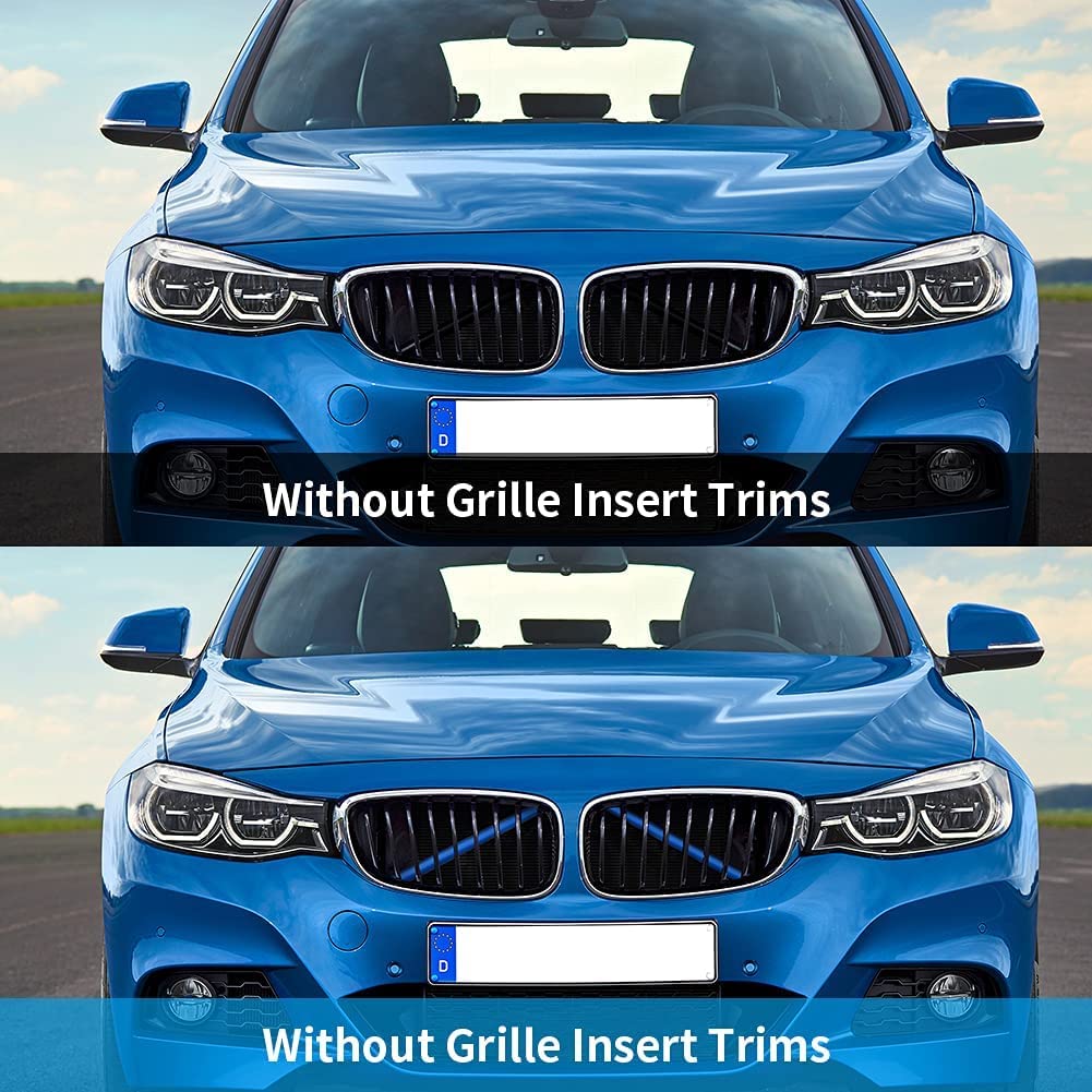 Alpha Rider 2PCS Grille Insert Trims Stripe for BMW,Front Grille Trim Stripes Cover Compatible with F20 F30 F21 F22 F23 F31 F32 F33 F34 F36 F40 F44,Blue