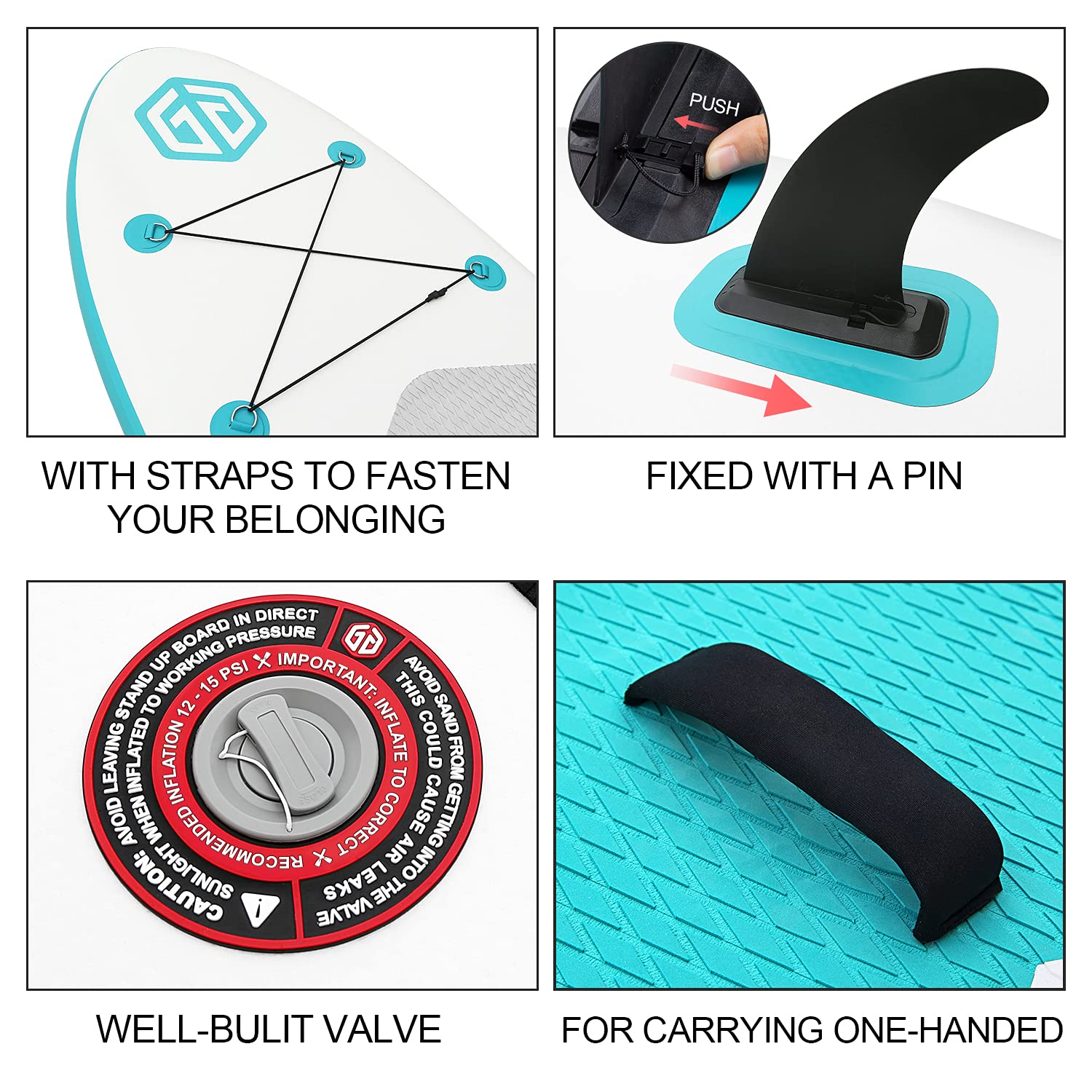 Goosehill Inflatable Stand Up Paddle Board, Premium SUP Package, 10' Long 32" Wide 6" Thick, Patterns Open for Customization