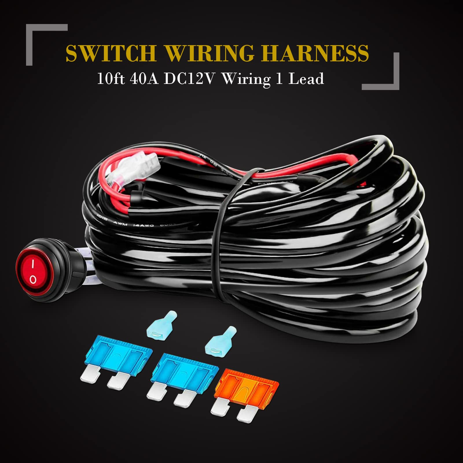 SKYWORLD LED Light Bar, 20 inch 126W Spot Flood Combo Beam Work Driving Lamp with Black License Plate Mounting Bracket Wiring Harness Kit for Truck Car ATV SUV 4X4 Truck Boat