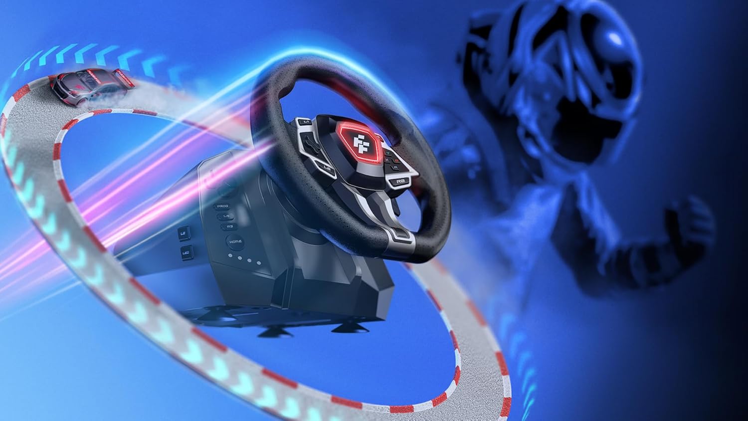 Flashfire F107 IMOLA Racing FORCE FEEDBACK Wheel,Pedals, Shifter, Hall-Effect Sensor, Vibration Feedback Function, Adjustable Rotation 270° and 900°, Red/Black for PS4, XBOX X/S and One, Switch, PC