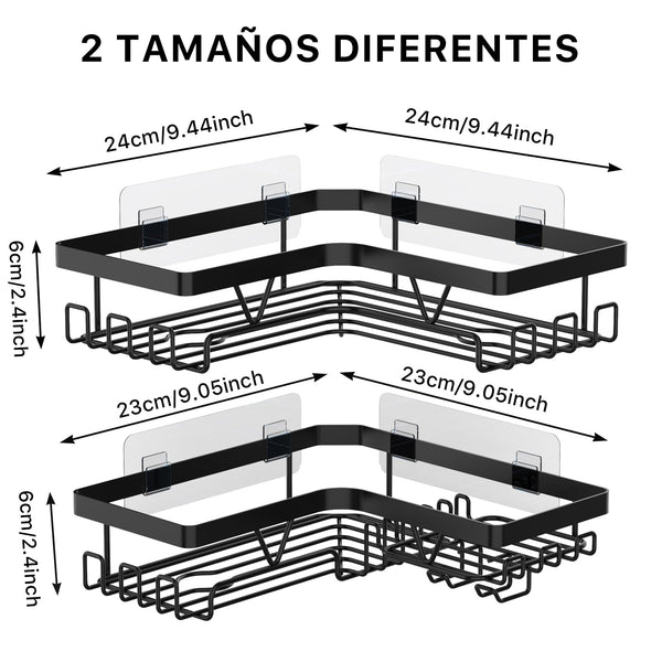 Kegii Telescopic Shower Caddy Corner - Stainless Steel Shower Shelf No Drilling Bathroom Caddy with Soap Holder and Hooks(White), On The Bath or Stand Up Shower