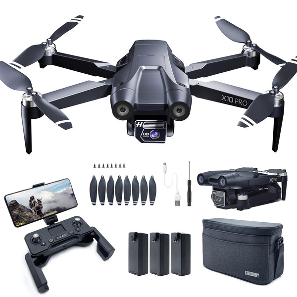 2650 ft Control Range Super Endurance Foldable Drone with Camera for Beginners–60+ min Flight Time, WiFi Quadcopter with 4K HD Camera, Brushless Motor, Auto Hover, Follow Me (3 Batteries)