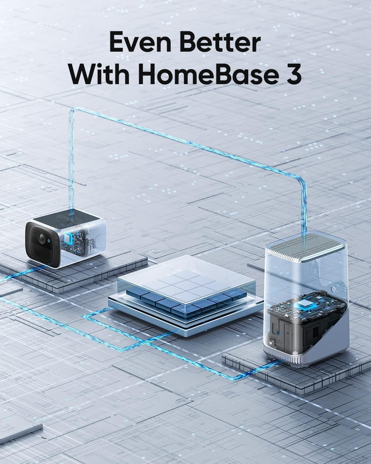 eufy Security SoloCam S220 Solar Security Camera Outdoor Wireless, Continuous Power, 2K Resolution Home Security Camera, 2.4 GHz Wi-Fi, No Monthly Fee, HomeBase S380 Compatible