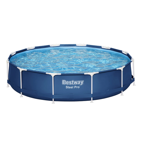 Bestway Steel Pro Swimming Pool Set | Above Ground Round Paddling Pool, 10’ x 30"
