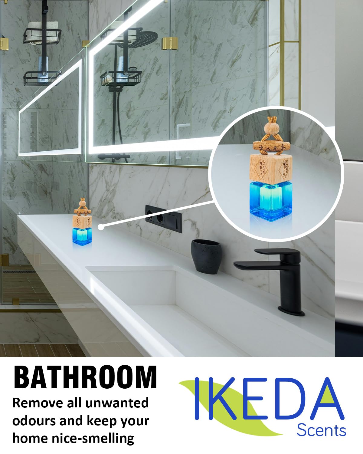 Car Air Fresheners for Men | Air Fresheners with Odour Eliminator Technology | Long Lasting Fragrance Car Accessories for Men | Strong Scents Perfume Diffusers (10ml Dark Night)