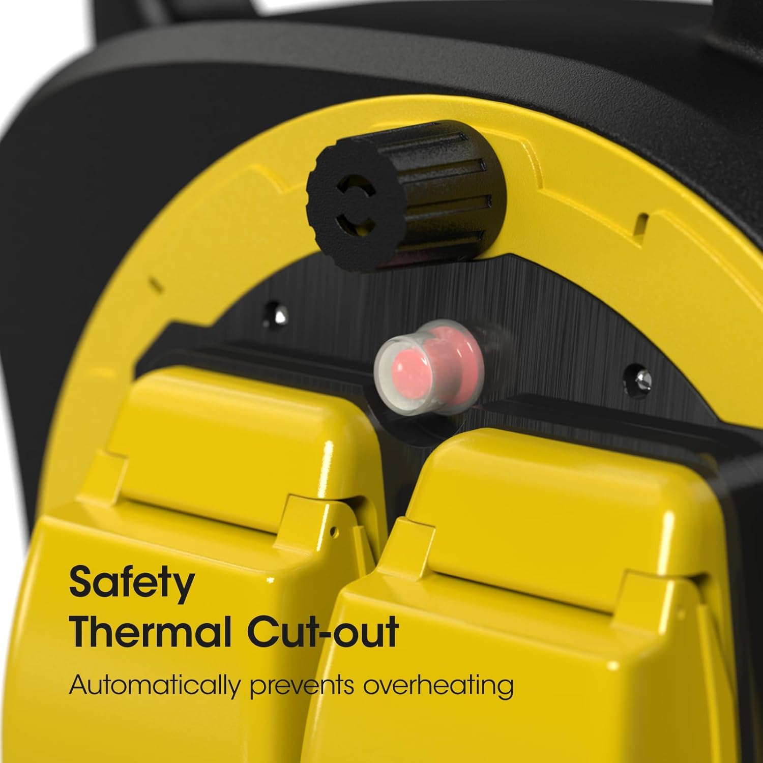 SLx Outdoor Extension Lead Waterproof, 20m, 2 Socket Extension Reel, Heavy Duty Extension Cable, Thermal Cut Out, IP54 Rated, Double Socket, UK Outdoor Plug, Extension Lead for Christmas Lights Garden