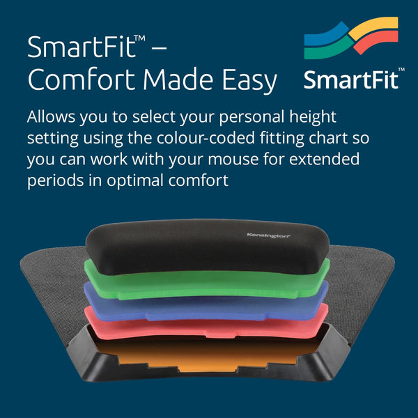 Kensington Keyboard Wrist Rest - Ergonomic duo gel wrist rest, compatible with full length / gaming keyboards for comfort when at computer, laptop, office, PC, home - Red/Black (62398 )