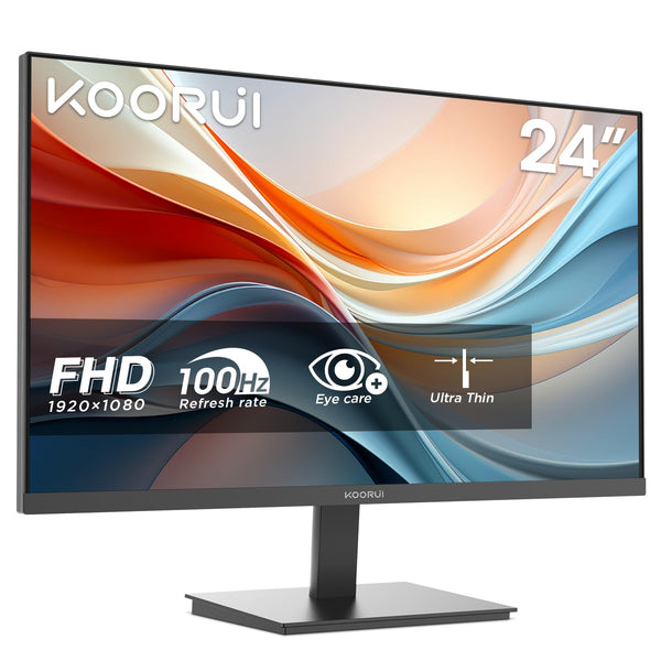 KOORUI E2711F 27 Inch FHD Monitor, Gaming 100Hz, IPS Computer Monitors, 1080P Pc Screen, Adaptive Sync, 5ms, VESA 100x100mm, Eye Care, HDMI, VGA