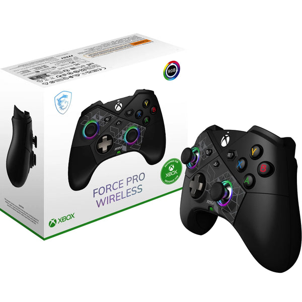 MSI FORCE GC20 V2 WHITE Wired PC Gamepad Controller - Interchangeable D-Pad Covers, Dual Vibration Motors, USB 2.0 - Wired