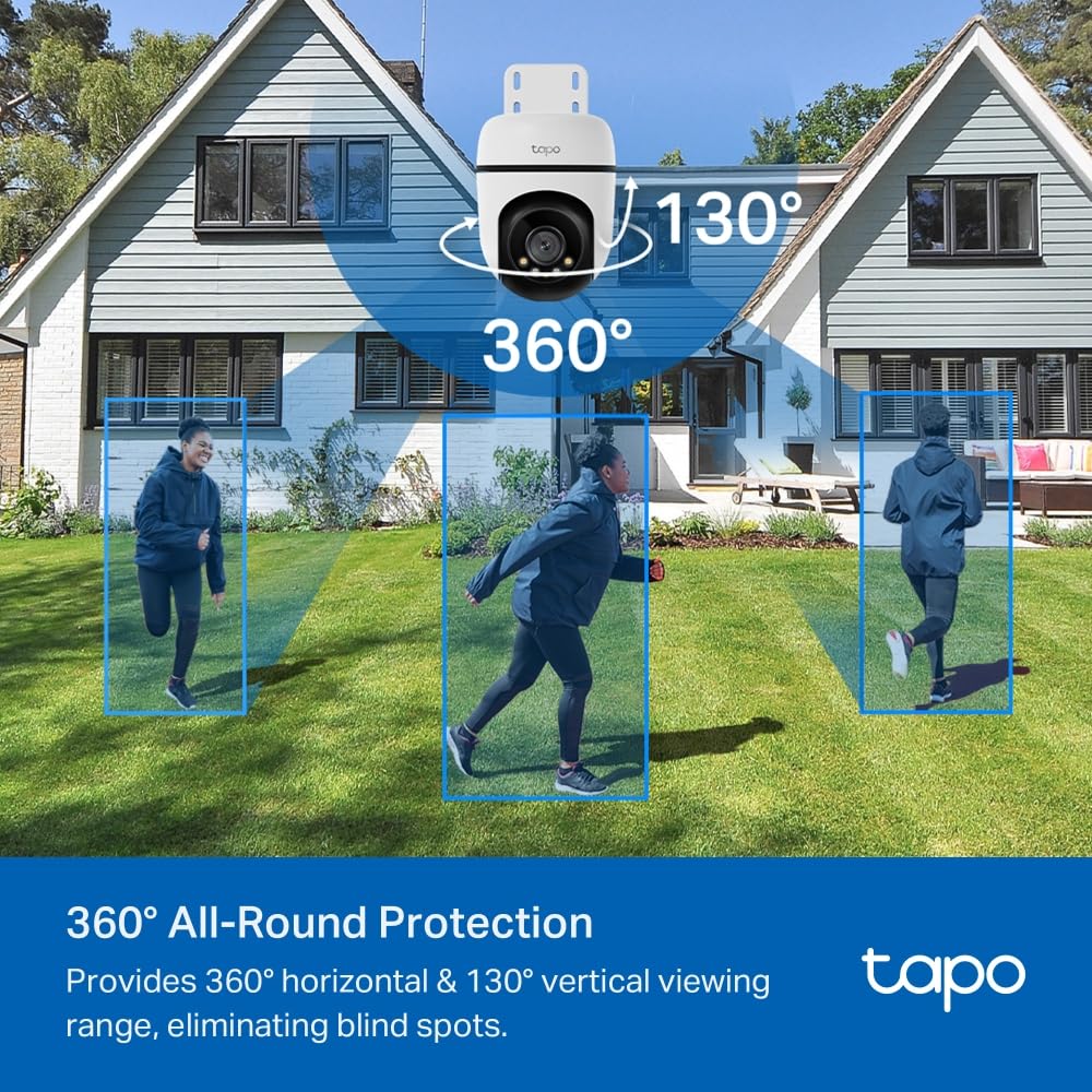 Tapo TC82 KIT 2K 3MP Battery Solar Security Camera Outdoor, Maintenance-free, Colour Night Vision, Outdoor Camera No Monthly Fee, Smart Person Detection, IP65, Works with Alexa & Google