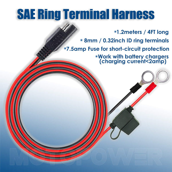 MOTOPOWER MP0609A 3.1Amp Motorcycle USB Charger Kit for Phone, GPS or Sport Camera