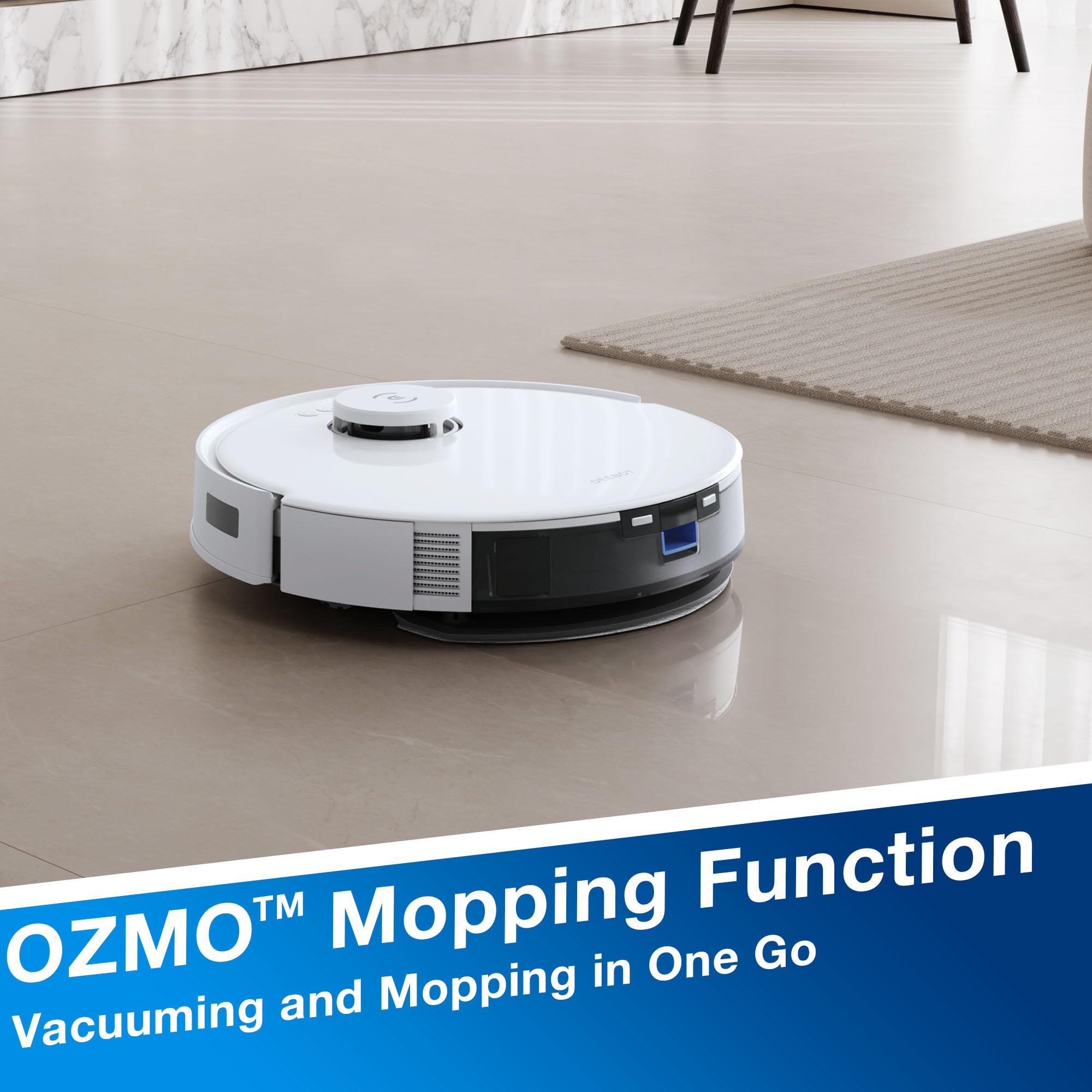 ECOVACS DEEBOT N20 PLUS Robot Vacuum Cleaner with Mop, 8000Pa Suction, ZeroTangle Technology, Bagless PureCyclone Self Empty Station, 300 Minutes Runtime