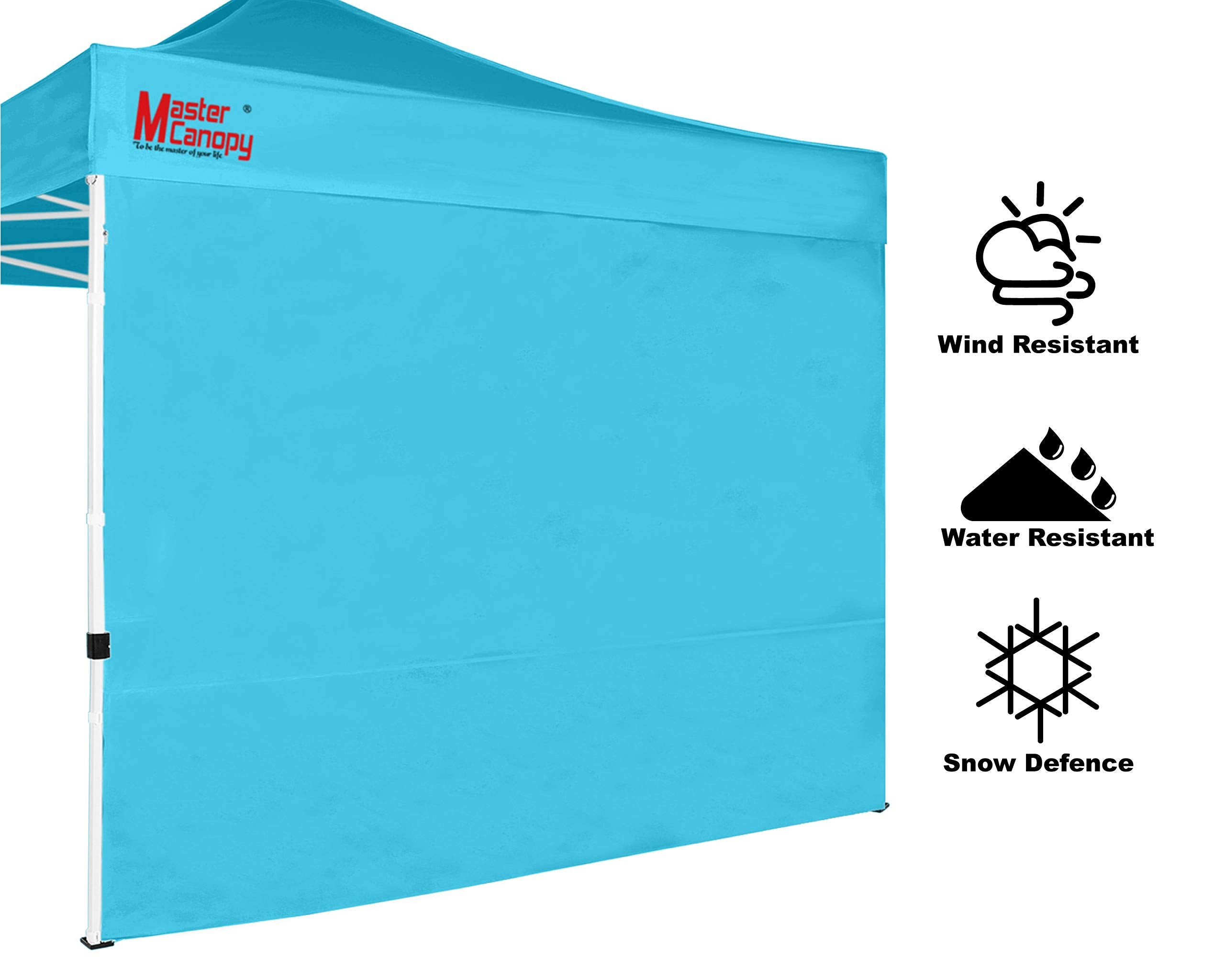 MASTERCANOPY Instant Gazebo Sidewall Panels Sunwall for 3x3M Pop Up Gazebo,1 Piece,Black