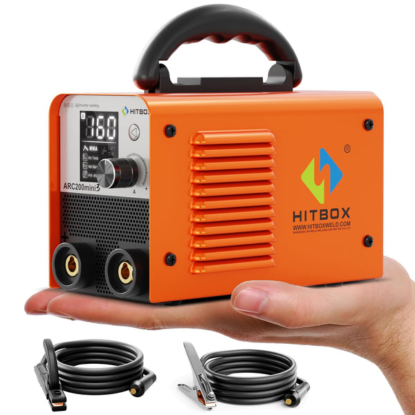 HITBOX 160A Stick Welder, 2 in 1 Lift TIG MMA ARC Welding Machine, 240V Portable Welder with Arc Force, Hot Start, Anti-Stick, LCD Digital Display, IGBT Inverter Welder for Home and Professional Use