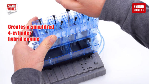 Machine Works Build Your Own Porsche 911 Boxer Engine Toy - Replica Model Building Kit - Features Sounds and Illumination, 280+ Pieces, 10+ Years