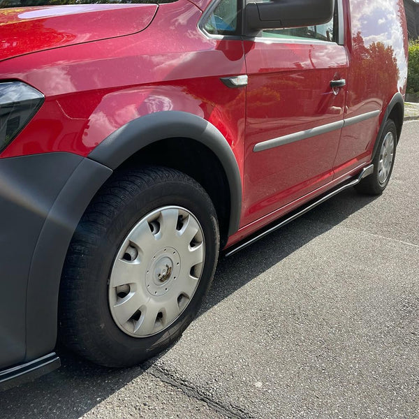 Oneway Set Wheel Arch Trims compatible with Volkswagen Caddy MK4 2015-2020 (Short wheel base) - Matt black