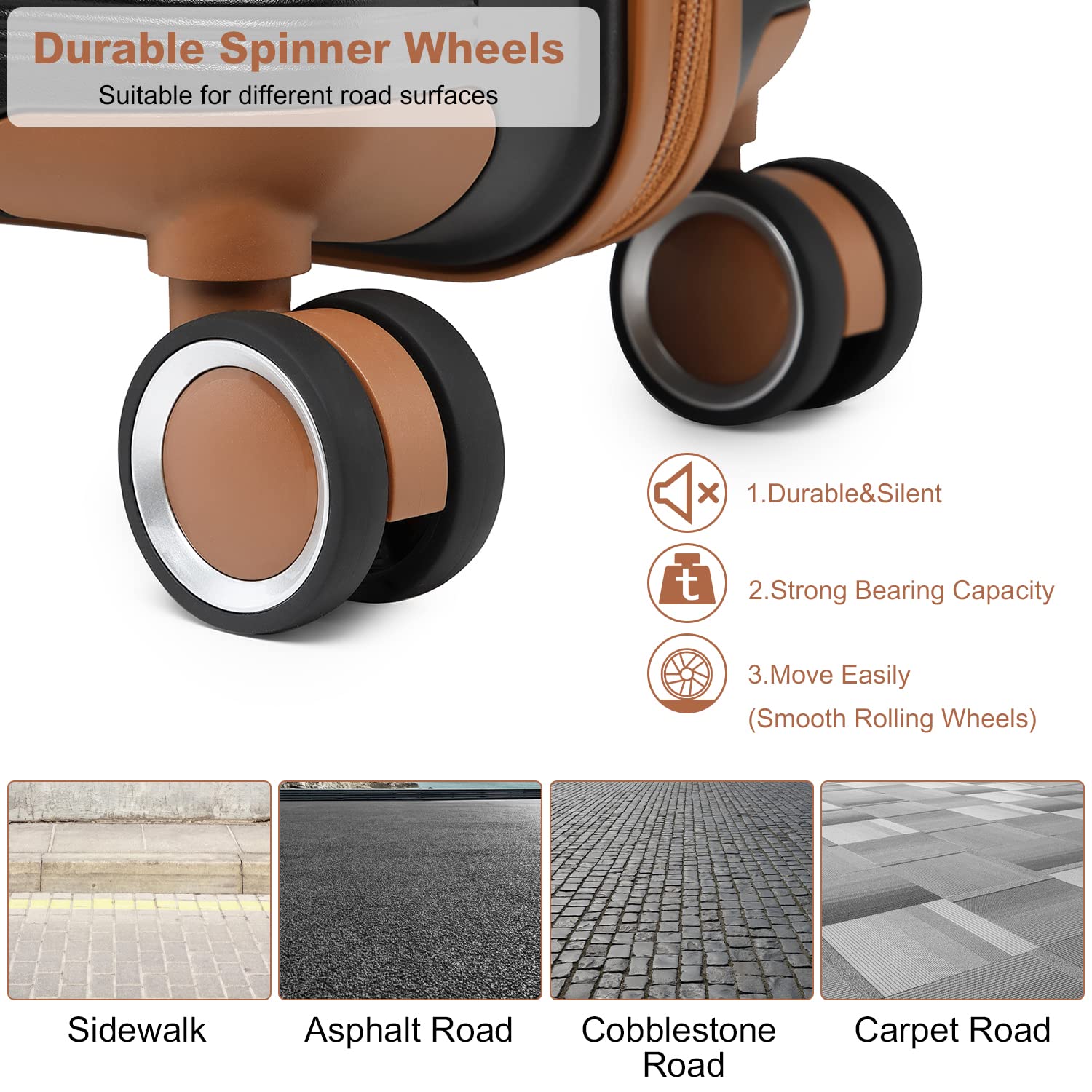 British Traveller 24" Medium Suitcase Lightweight Polypropylene Hard Shell Luggage Hold Check in Suitcase with 4 Wheels and Built-in TSA Lock(Navy, 66cm 60L)