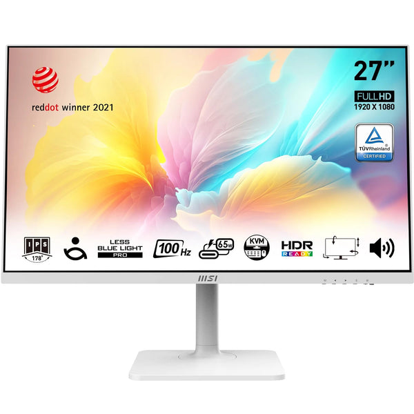 MSI PRO MP273QW E2 27 Inch WQHD Office Monitor - 2560 x 1440 IPS Panel, 100 Hz, Eye-Friendly Screen, Built-in Speakers, Tilt-Adjustable - HDMI 2.0b, DP (1.2a)