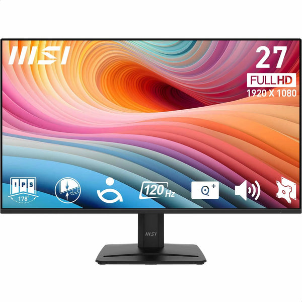MSI PRO MP251 24.5 Inch Full HD Office Monitor - 1920 x 1080 IPS Panel, 100 Hz, Eye-Friendly Screen, Built-in Speakers, Tilt-Adjustable - HDMI 1.4b, D-Sub (VGA)