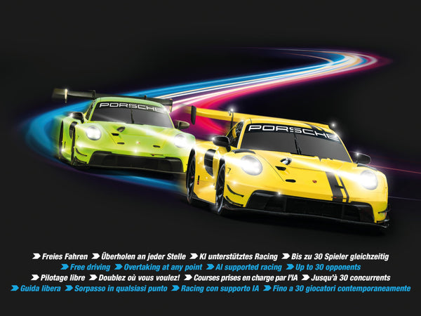 Carrera Hybrid 50050002 "Devil Drivers" Porsche 911 GT3 R 1:50 Scale AI-Supported Race System with Working Lights & USB-C Charging