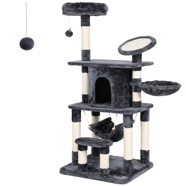 FEANDREA Cat Tree Multi-level Cat Play House Sisal Scratching Pad and Posts PCT25G