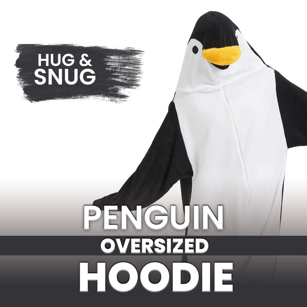 Olivia Rocco Animal Oversized Wearable Blanket Hooded Fleece Hoodie Blankets with Sleeves Soft Warm Extra Long Plush Winter Sweatshirt Loungewear One Size