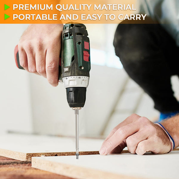 Hakkin 12PC Screwdriver Bits Set - S2 Steel, Magnetic, 3 Inch Slotted & Phillips, 1/4" Hex Shank for Power Screwdriver, Drill, Impact Driver