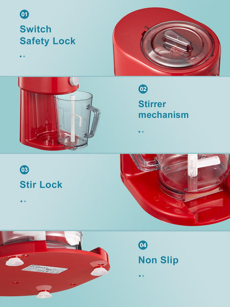 Electric Ice Crusher, Slushy Maker Ice Shaver with Removable Jug for Blending Slushies, Ice Crushing Machine for Snow Cones Slushies Smoothies, and