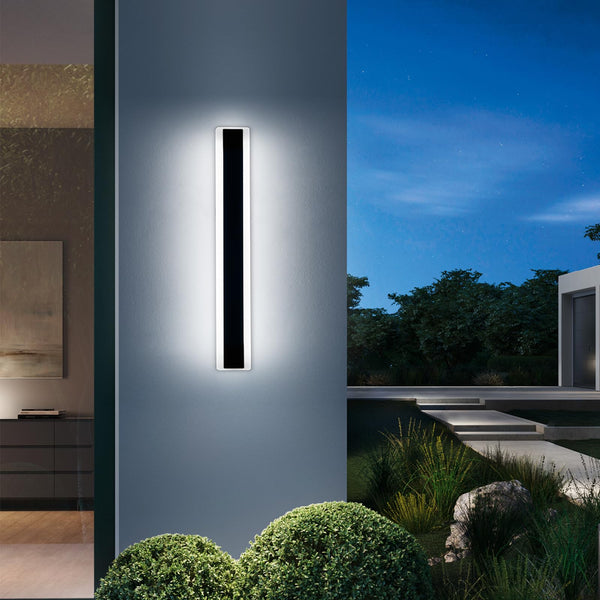 Mikeru 6500k Cool White Outdoor Wall Light, 150cm Modern Porch Wall Light, LED Vertical Long Acrylic Garden Fixture, IP65 Waterproof for Balcony, Living Room, Garage, Patio