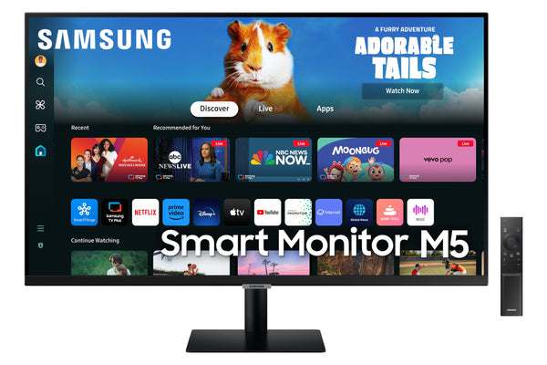 Samsung LS43DM702UUXXU 43" 4K Ultra HD HDR10 Smart Monitor with Speakers - 3840x2160, USB-C, HDMI, WiFi, Bluetooth, Smart Hub for TV streaming, Catch Up Apps and Gaming Hub